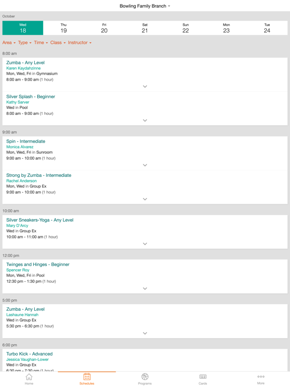 YMCA of El Paso iPad screenshot 4 - Health & Fitness app