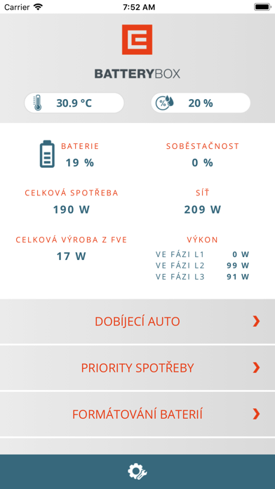 Screenshot #1 pour ČEZ Battery Box