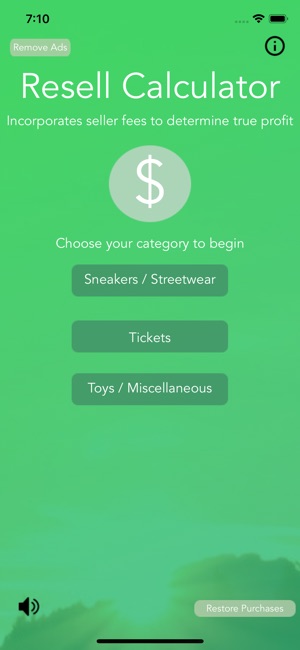 Resell Calculator