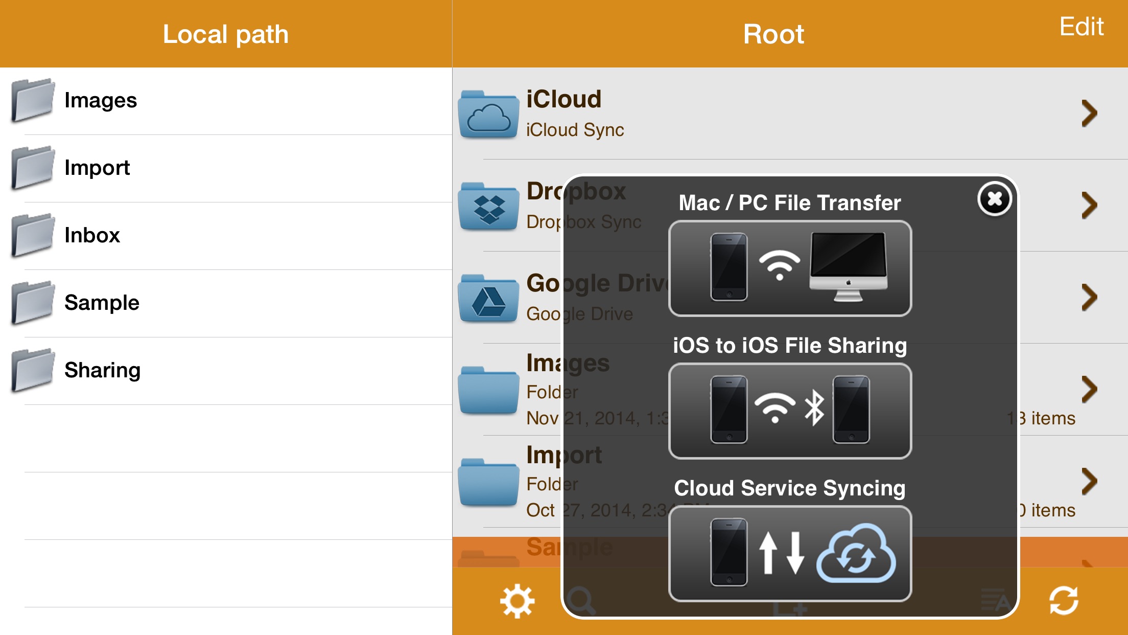 Screenshot do app AirDisk Pro