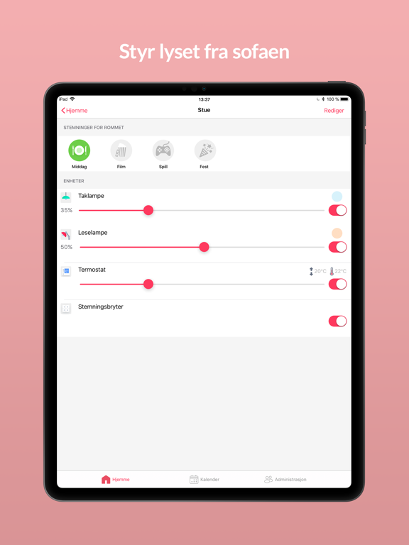 ELKO Smart Home 2.0 iPad screenshot