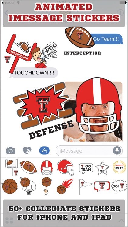 Texas Tech Red Raiders Animated+Stickers-iMessage
