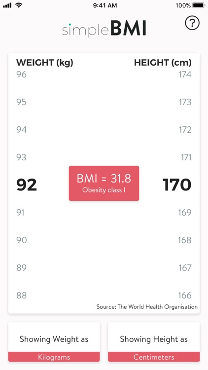 simpleBMI - BMI made easy
