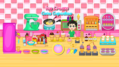 アイスクリームコーンのカップケーキ - お料理ゲームのおすすめ画像1