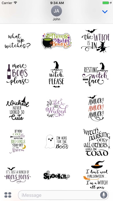 Halloween Funny Quotes Sticker screenshot 3