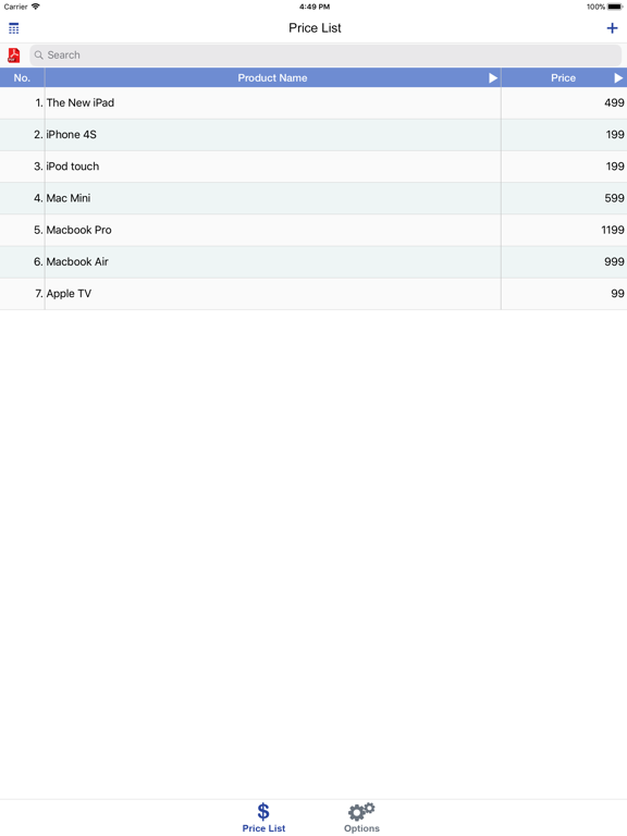 Screenshot #4 pour PriceList