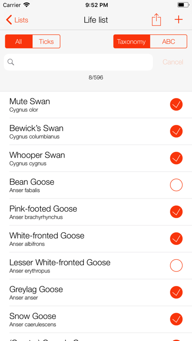 Screenshot #2 pour Bird Tick List