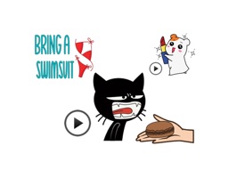 Now, a new stickers - Animated black cat is available