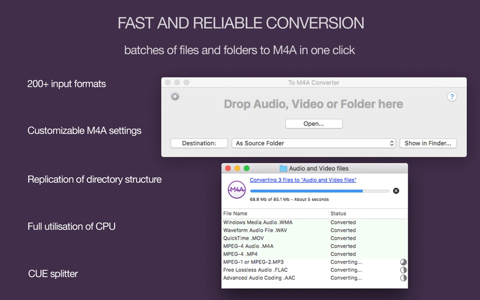 To M4A Converter - 1.0.15 - (macOS)