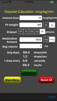 omnimedix medical calculator iphone screenshot 2