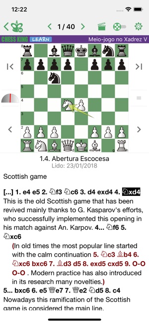 Meio-jogo no Xadrez II na App Store