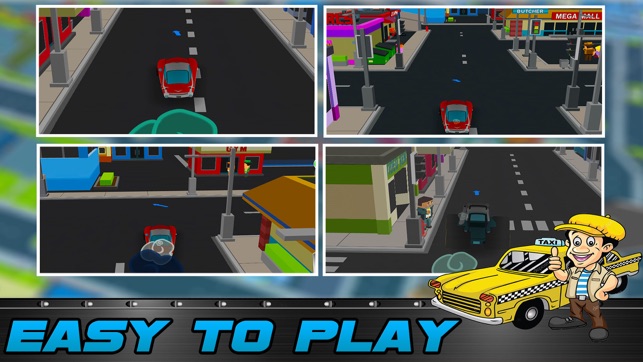 Blocky Pixel Taxi Car Racing 3D(圖2)-速報App