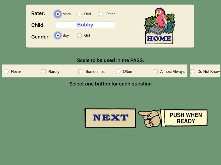 Pepi Assessment- Social Skills
