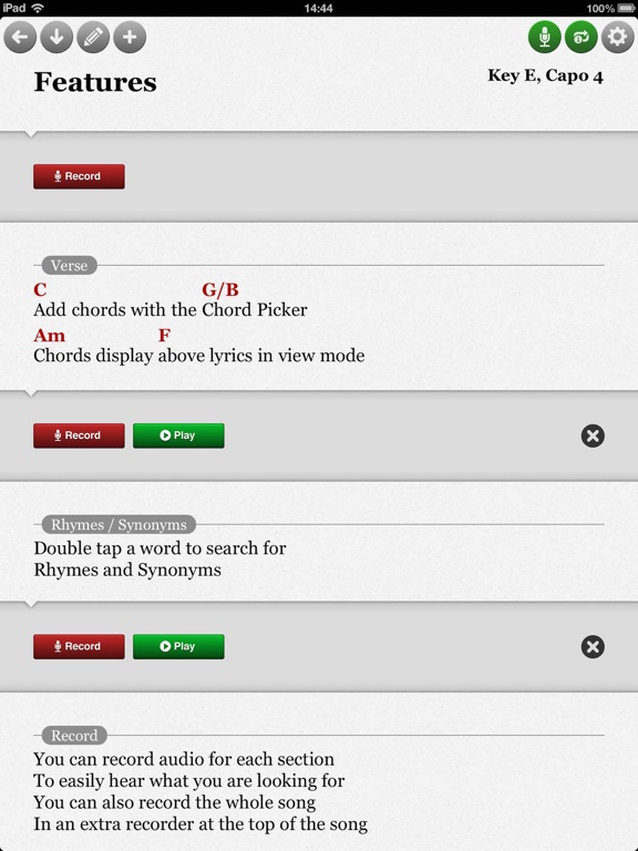 Screenshot #3 for Song-Writer HD L: Write Lyrics