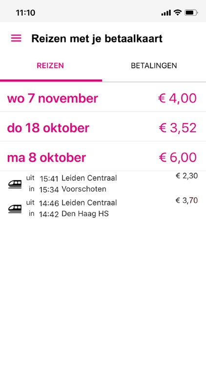 Reizen met je betaalkaart