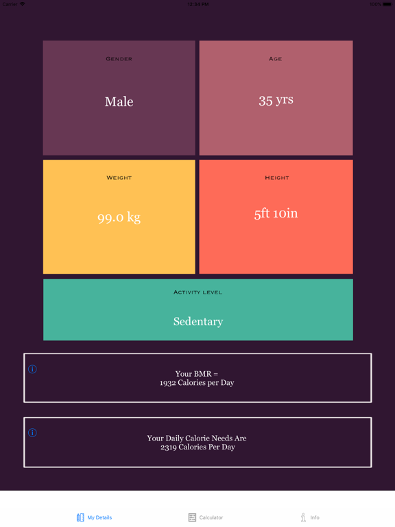 Screenshot #4 pour Weight Loss Calorie Calculator