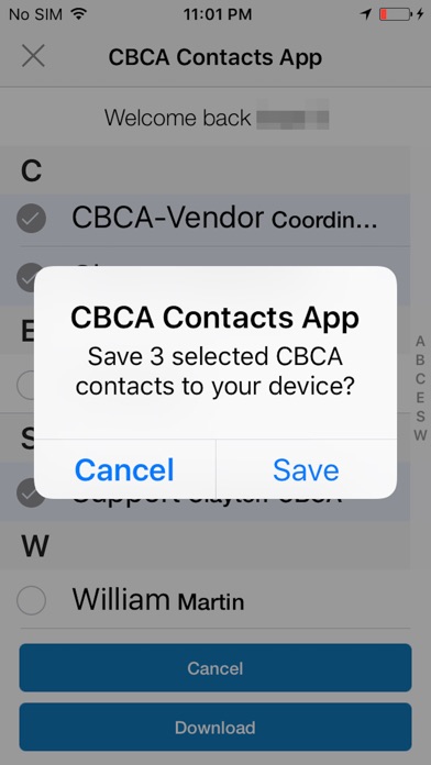 CBCA Contacts screenshot 2