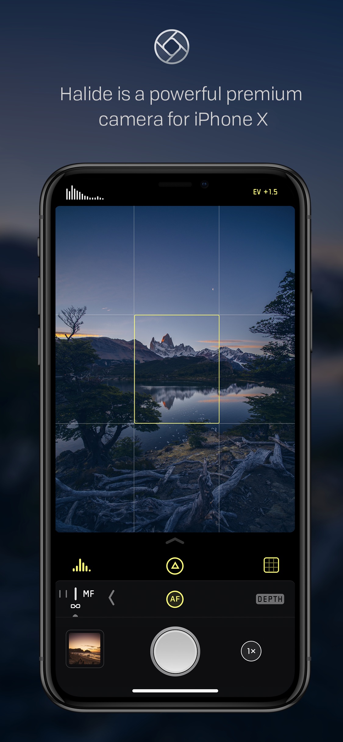 Screenshot do app Halide Camera