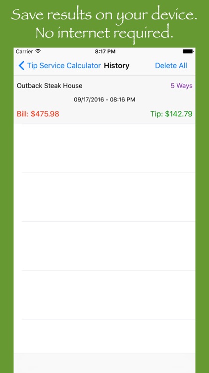 Tip Service Calculator