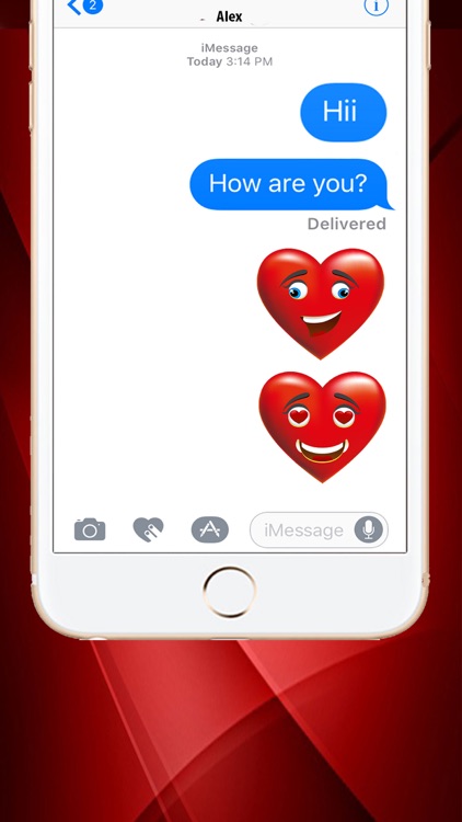 Heart Emoji Chat Stickers Pack