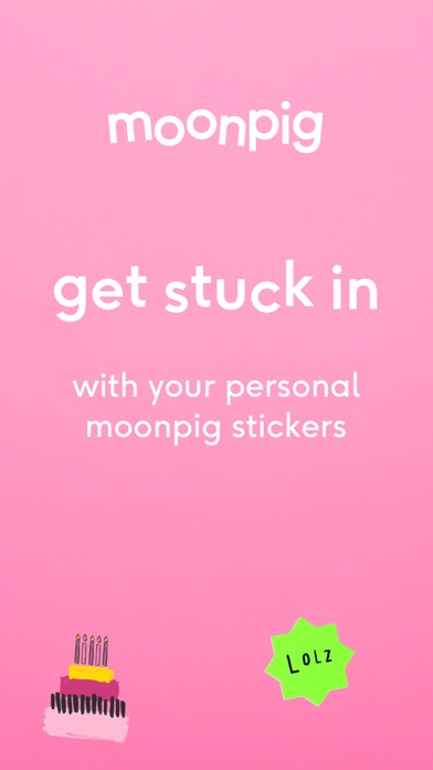 Screenshot #1 pour Moonpig Stickers