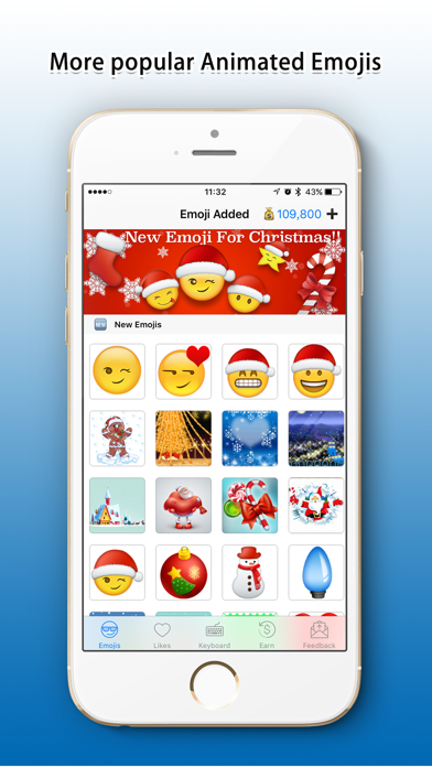 Screenshot #2 for Emoji Added - Christmas Emoji