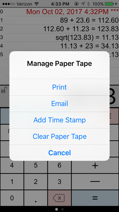 Paper Calc Office - calculator with printer tape Screenshot 4