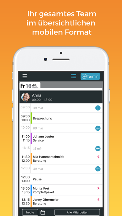 Screenshot #1 pour hairlist Salonadministration