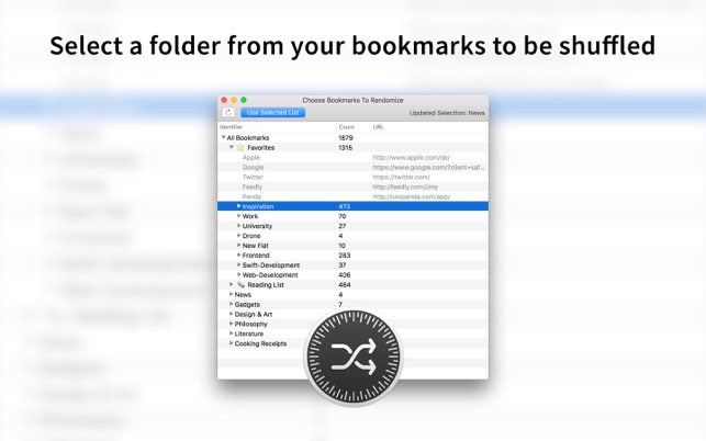 Bookmarx Shuffle Your Bookmarks On The Mac App Store