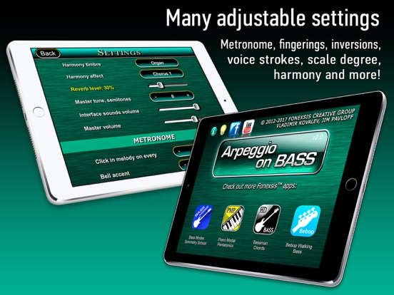 Arpeggios on Bass iPad screenshot 4 - Music app