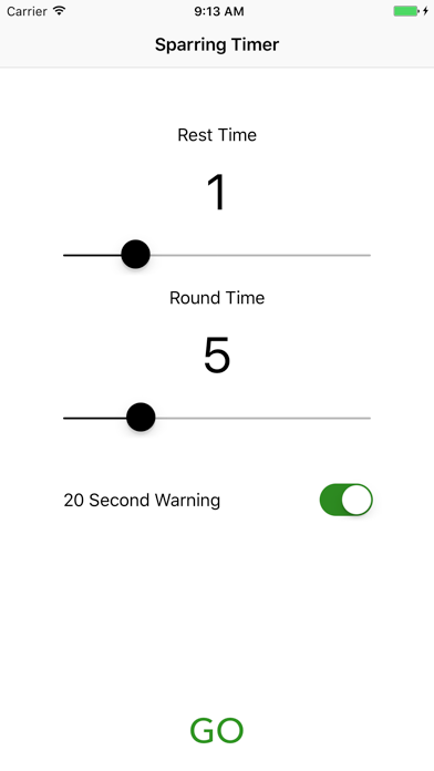 BJJSparringTimer iPhone screenshot 1 - Sports app