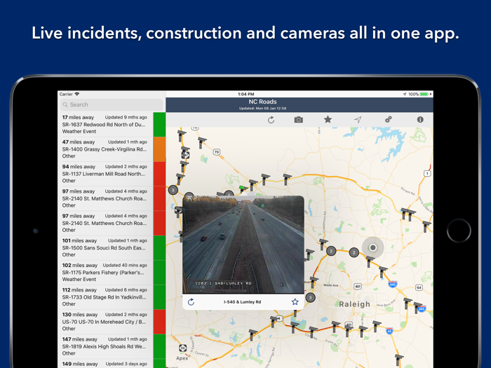 North Carolina Roads Traffic