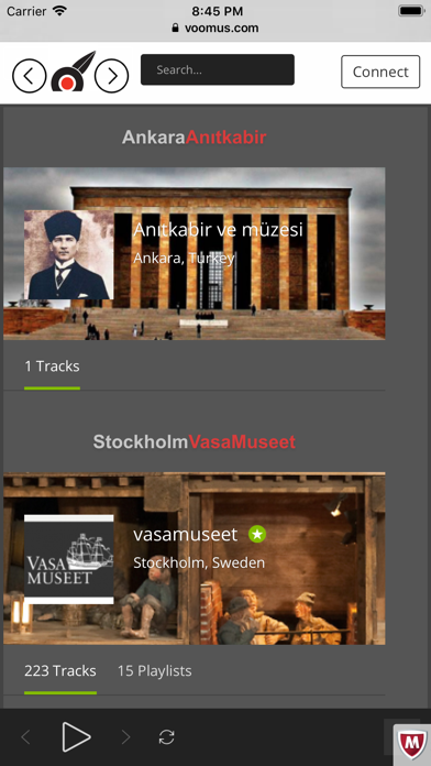 Voomus app screenshot