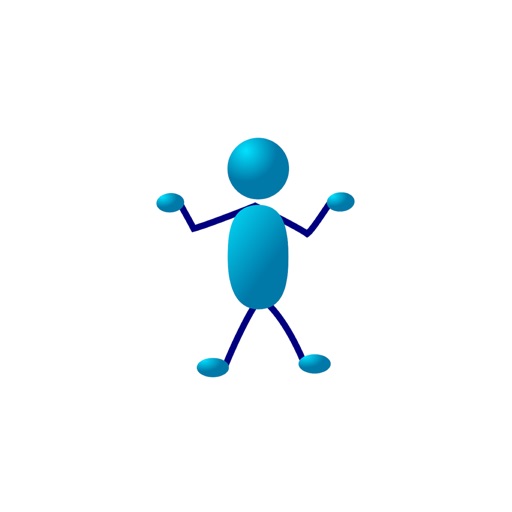 Blue Stick People Sticker Pack icon