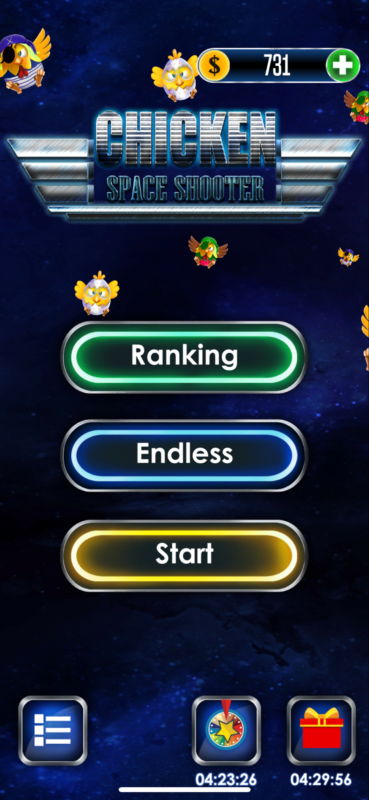 Chicken Shooter: Space shoting