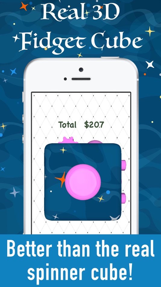 #1. Fidget cube game - Spin cool 3d figet cubes (iOS) Podle: Alisa Unzhakova