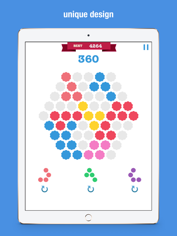 Hexagon Match Geometry Puzzle iPad screenshot 3 - Games app