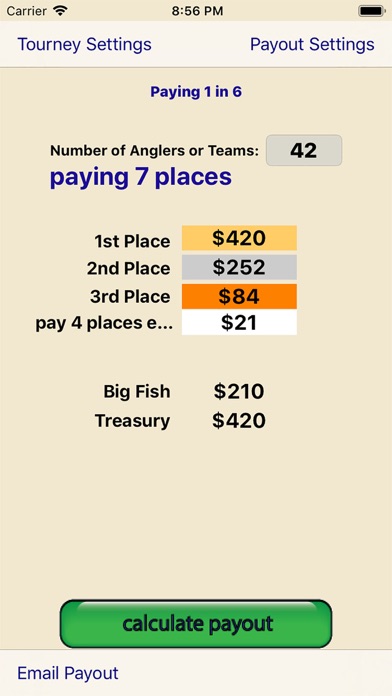 Payout Screenshot