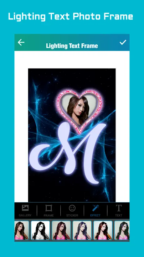 Lighting Text Photo Frame