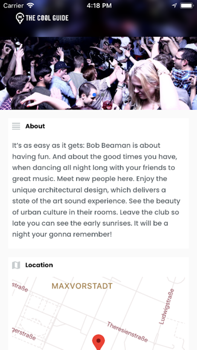The Cool Guide - Must Go Spots iPhone screenshot 1 - Travel app