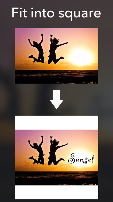 Screenshot #1 pour Text On Square Video And Blur Background - SooMov