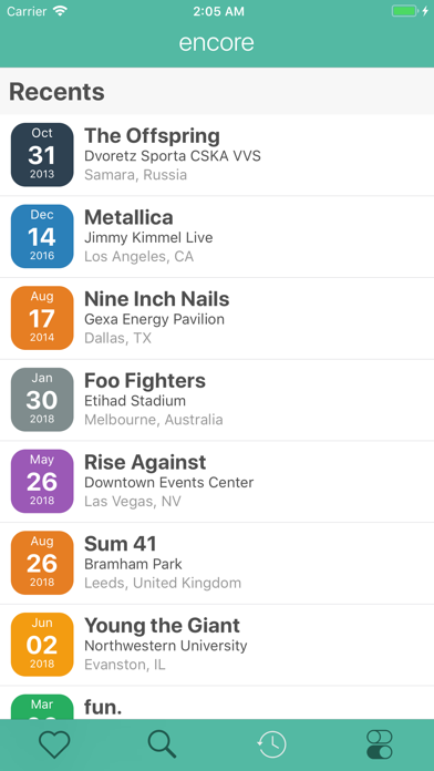 Screenshot #3 pour Encore for Setlist.fm