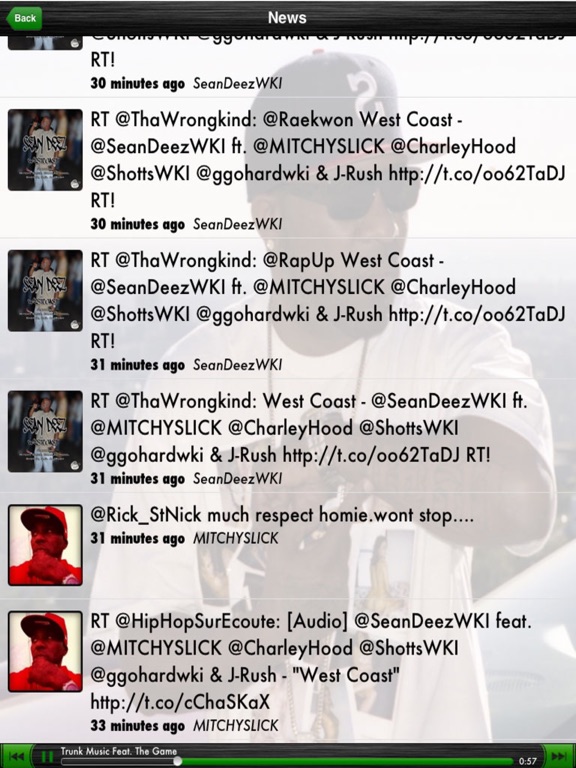 Mitchy Slick iPad screenshot 4 - Music app