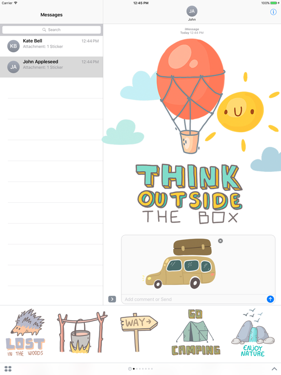 Screenshot #4 pour Go Camping - Adventure Emoji