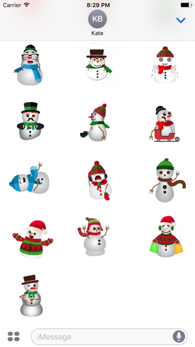 snowman animated stickers screenshot 2