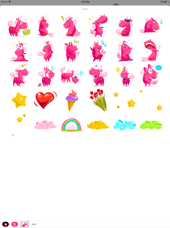 Pinky Unicorn Stickers