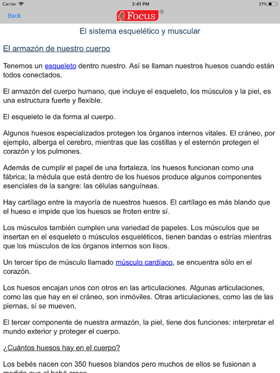 Junior Anatomía iPad screenshot 5 - Medical app