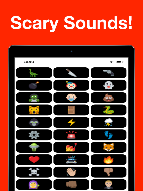 Scary Sounds Soundboard iPad screenshot 1 - Entertainment app