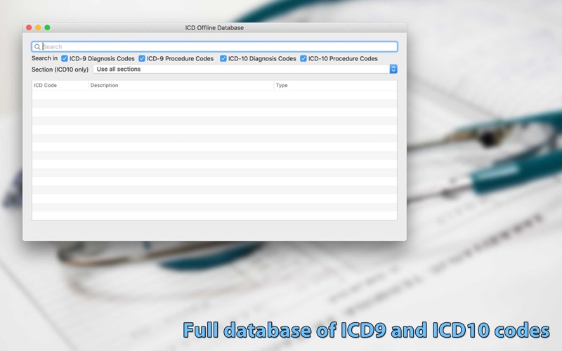 Screenshot #1 pour ICD Offline Database