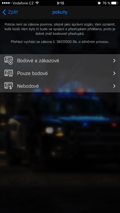 Bodový systém přehledně